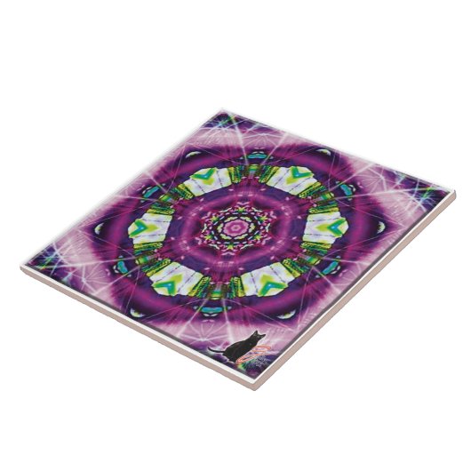 Violette Kaleidoskop Tile Fliese (Seite)
