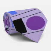 violette Krawatte mit Lila und Blau und Schwarzes (Gerollt)