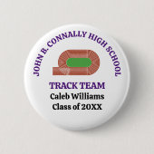 Violette Leichtathletikmannschaft der High School, Button (Vorderseite)