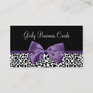 Violette Leopard-Bogen-Boutique Visitenkarte
