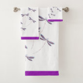Violette Libellen Badhandtuch Set (Insitu)