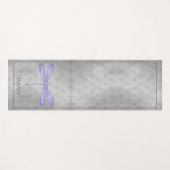 Violette Libellen-Damaskus Yogamatte (Vorderseite (Horizontal))