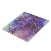 Violette Libellen-Haze Fliese (Seite)