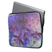 Violette Libellen-Haze Laptopschutzhülle (Vorderseite Links)
