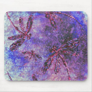 Violette Libellen-Haze Mousepad