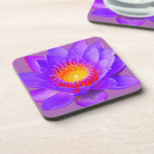Violette Lotusblume Getränkeuntersetzer (Linke Seite)