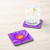 Violette Lotusblume Getränkeuntersetzer (Rechte Seite)