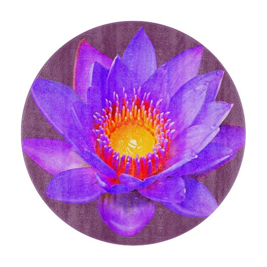 Violette Lotusblume Schneidebrett (Vorderseite)