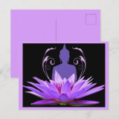 Violette Lotusblumen-Meditation Postkarte (Vorne/Hinten)