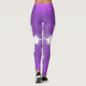 Violette Mandala-Blütenmuster Leggings (Rückseite)