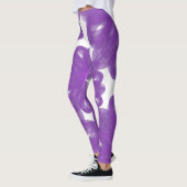Violette Mandala-Blütenmuster Leggings (Links)
