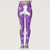 Violette Mandala-Blütenmuster Leggings (Vorderseite)