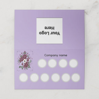 Violette mit individuellem Logo 20 Punkte Treuekarte