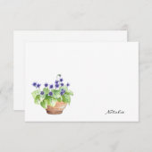 Violette Mitteilungskarte (Vorne/Hinten)