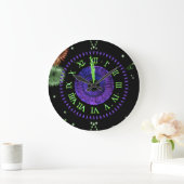 Violette Mitternachtsuhr Große Wanduhr (Zuhause)