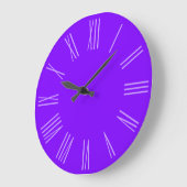 Violette monotone römische Ziffern Große Wanduhr (Winkel)