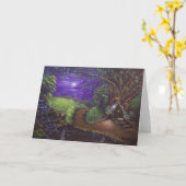 Violette Nachtgruß-Karte 2 Karte (Gelbe Blume)