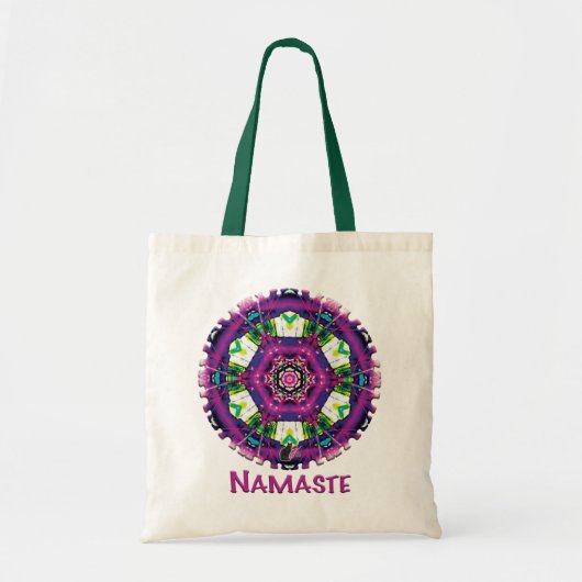 Violette Namaste Kaleidoskop Tragetasche (Vorne)