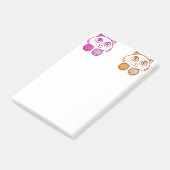 Violette orange Kätzchen Post-it Klebezettel (angewinkelt)