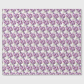 Violette Orchideen Geschenkpapier (Flach)