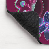 Violette Pfau-Mausunterlage Mousepad (Ecke)