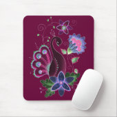 Violette Pfau-Mausunterlage Mousepad (Mit Mouse)