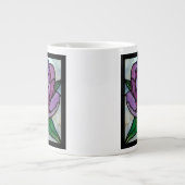 Violette Pfingstrose gefärbt Jumbo-Tasse (Vorderseite)