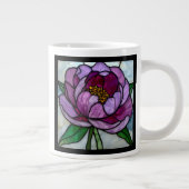 Violette Pfingstrose gefärbt Jumbo-Tasse (Rechts)