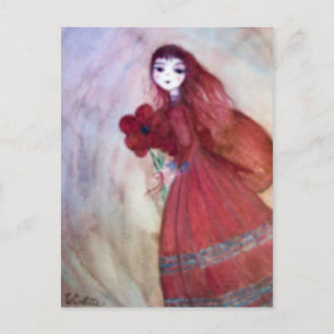 Violette Postkarte