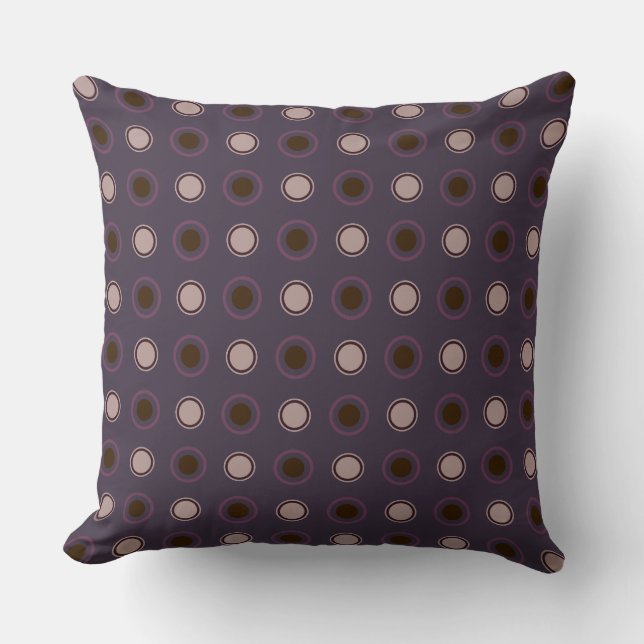 Violette Punkte Kissen (Vorderseite)