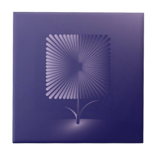 Violette quadratische Blume Fliese