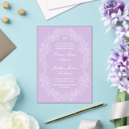 Violette Regency viktorianische antike klassische  Acryleinladungen
