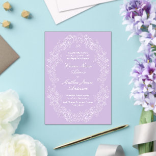 Violette Regency viktorianische antike klassische  Acryleinladungen