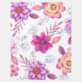 Violette Rose Fleecedecke (Vorderseite)