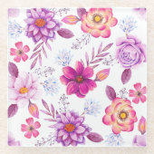 Violette Rose Glasuntersetzer (Vorderseite)