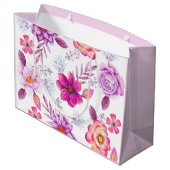 Violette Rose Große Geschenktüte (Rückseite Schrägansicht)