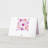 Violette Rose Karte (Rückseite)