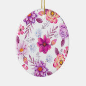 Violette Rose Keramik Ornament (Rechts)