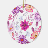 Violette Rose Keramik Ornament (Links)