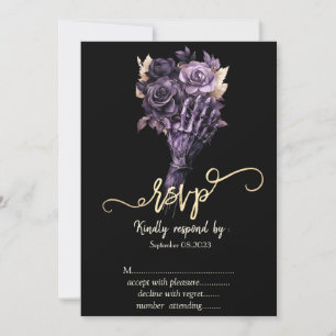 Violette Rosen Gothic RSVP Einladung