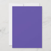 Violette ruhige Frühlingshochzeit Einladung (Rückseite)