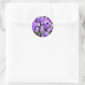 Violette Runder Aufkleber (Tasche)