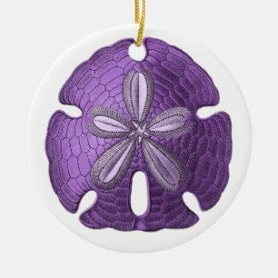 Violette Sand-Dollar-Verzierung Keramik Ornament