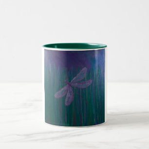 Violette Schimmer-Libelle Zweifarbige Tasse