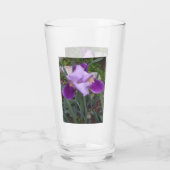 Violette Schwertlilie aus Glas (Rückseite)