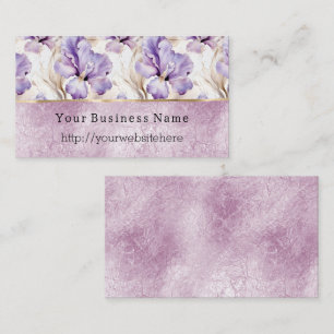 Violette Schwertlilien Blumen Geschäftsname Websei Visitenkarte
