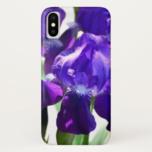 Violette Schwertlilien Iris-Blume Case-Mate iPhone Hülle (Rückseite)