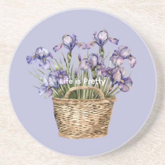 Violette Schwertlilienblüten Getränkeuntersetzer (Vorne)