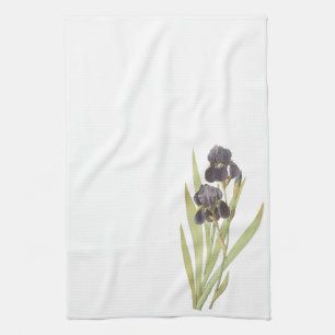Violette Schwertlilienblüten Küchentuch