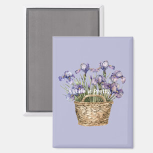 Violette Schwertlilienblüten Magnet